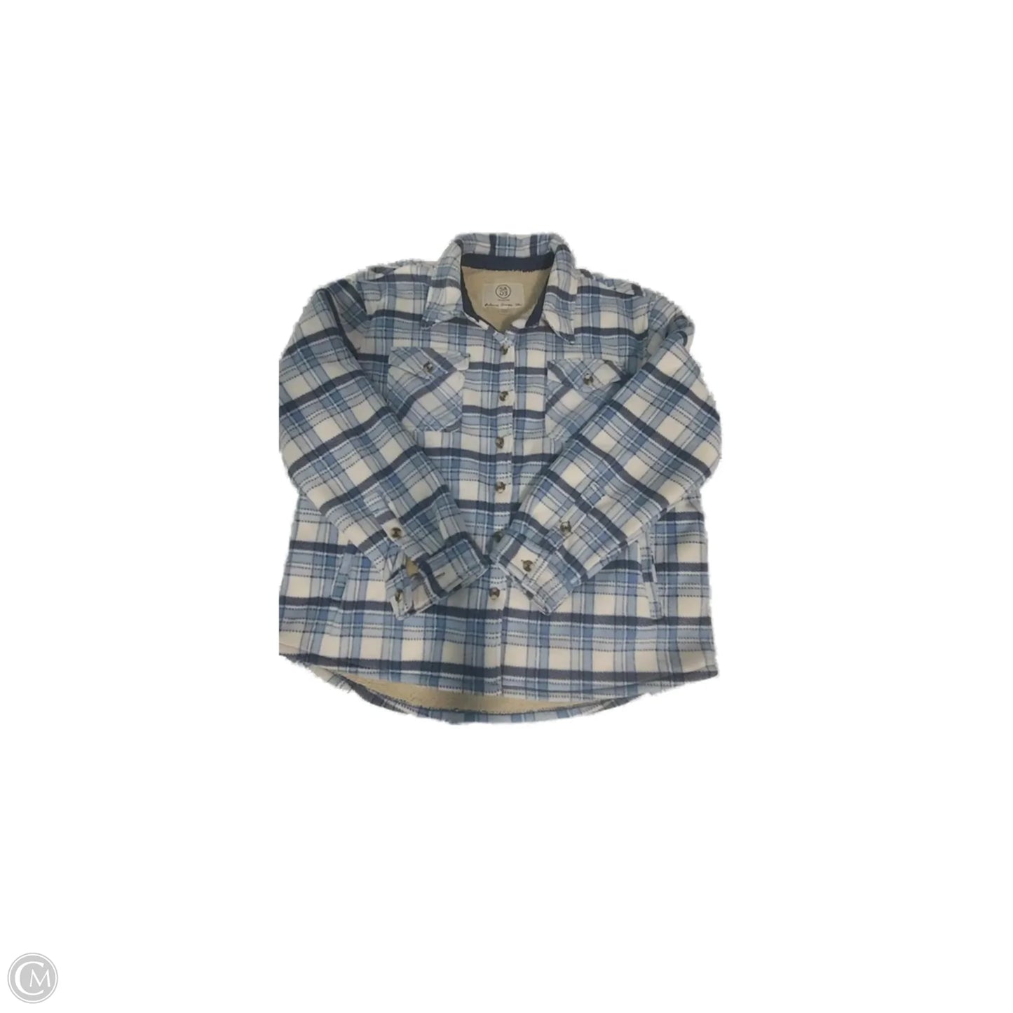Jacket Shirt By Sage In Plaid Pattern, Size: Xl