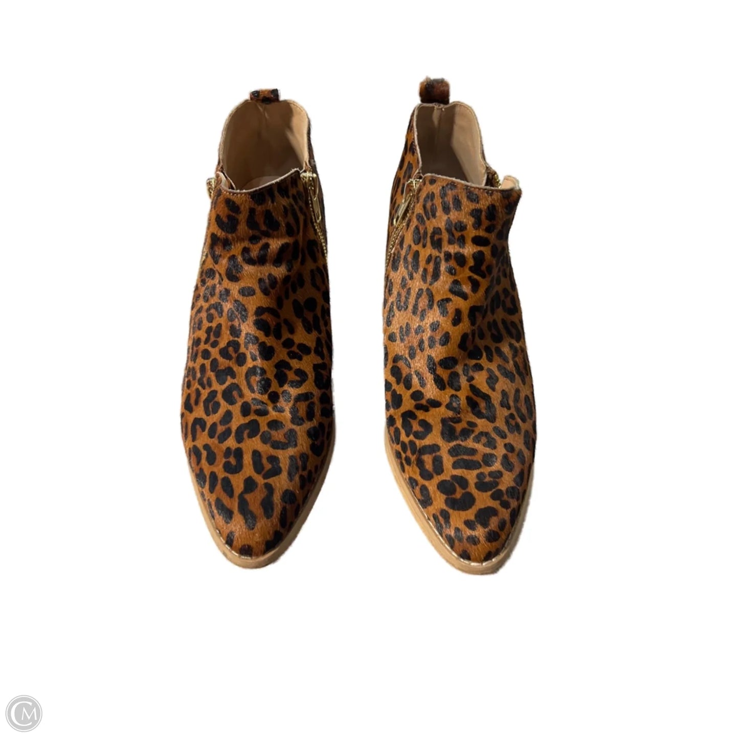 Boots Ankle Heels By Very Volatile In Animal Print, Size: 10