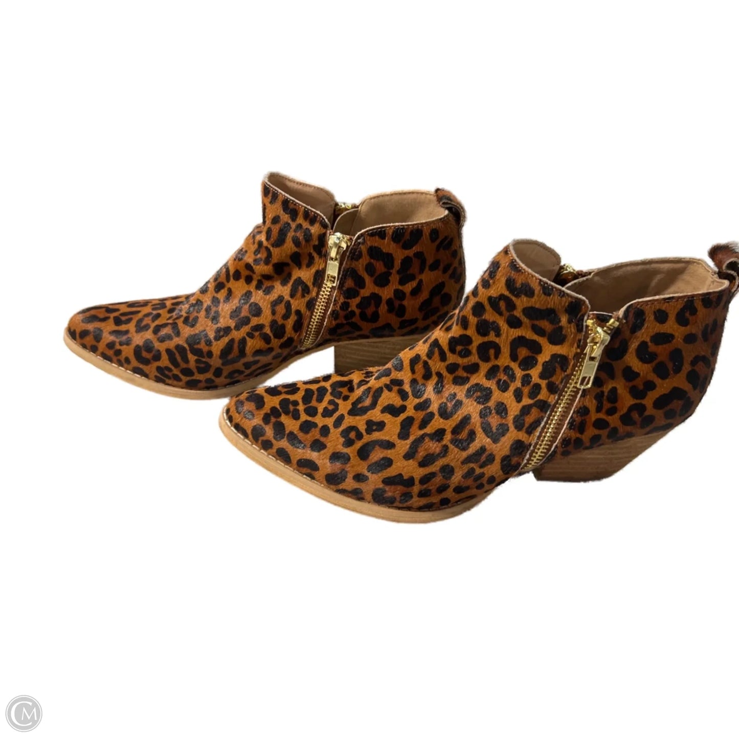 Boots Ankle Heels By Very Volatile In Animal Print, Size: 10