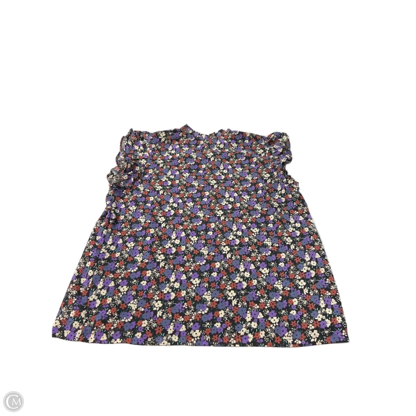 Top Short Sleeve By Lands End In Floral Print, Size: S