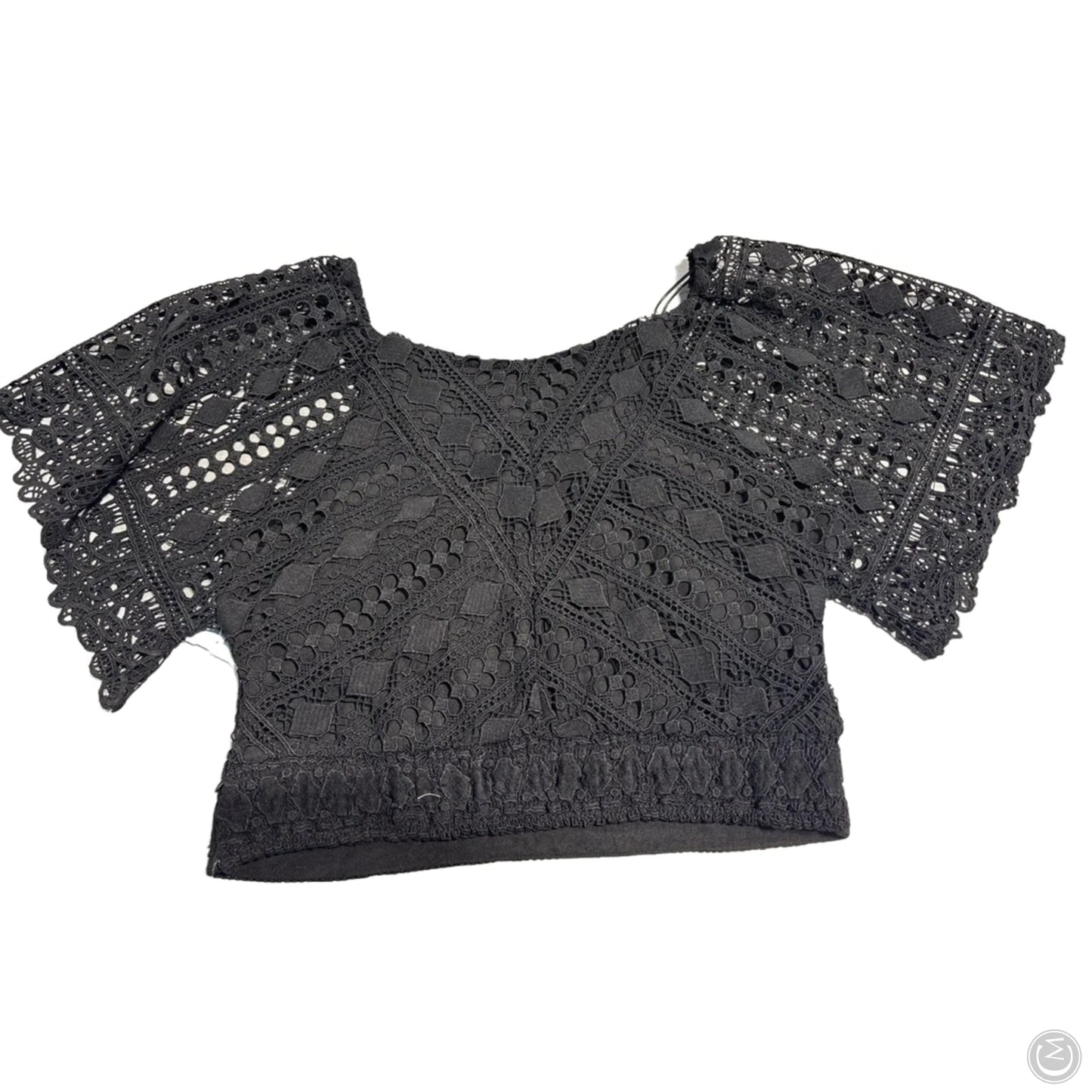 Top Short Sleeve By Cmc In Black, Size: L