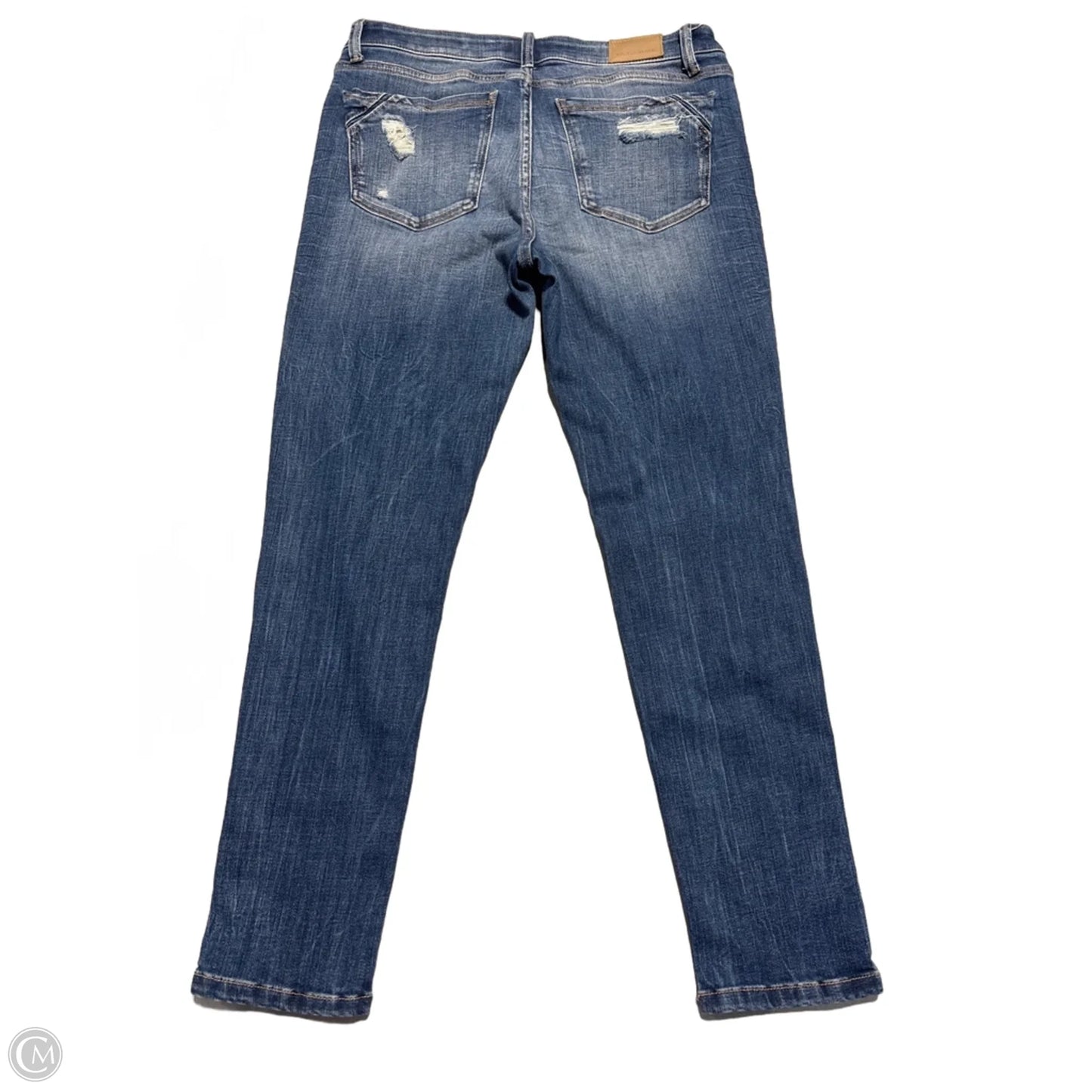 Jeans Skinny By Buckle Black In Blue Denim, Size: 8