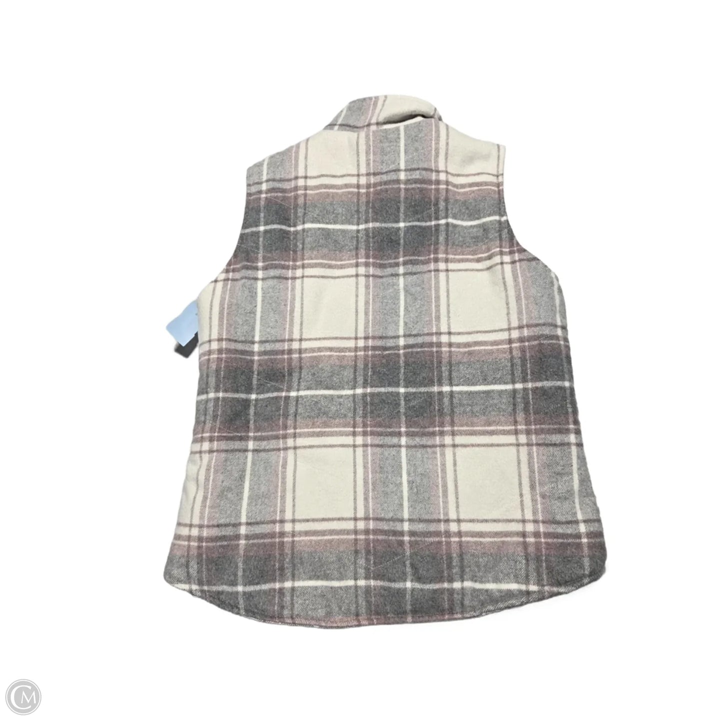 Vest Faux Fur & Sherpa By Thread And Supply In Plaid Pattern, Size: S