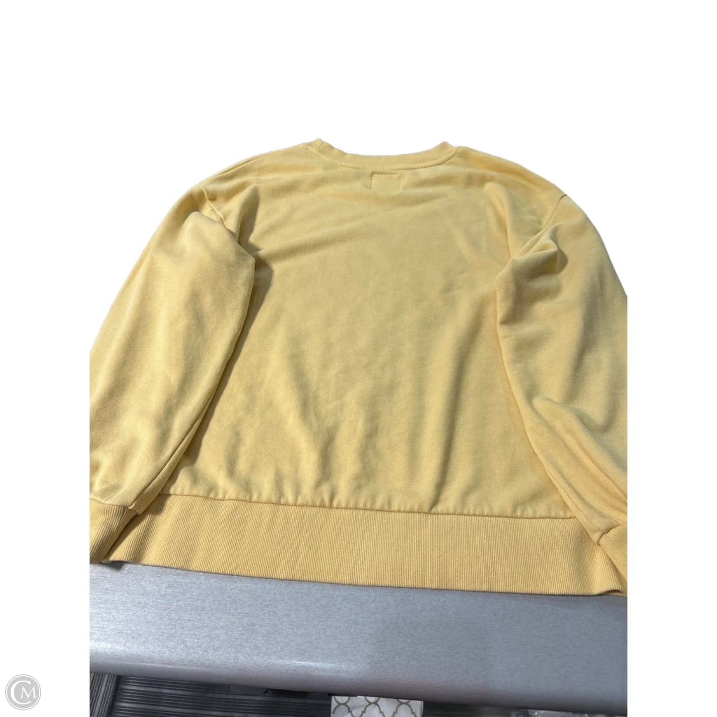 Sweatshirt Crewneck By C And C In Yellow, Size: L