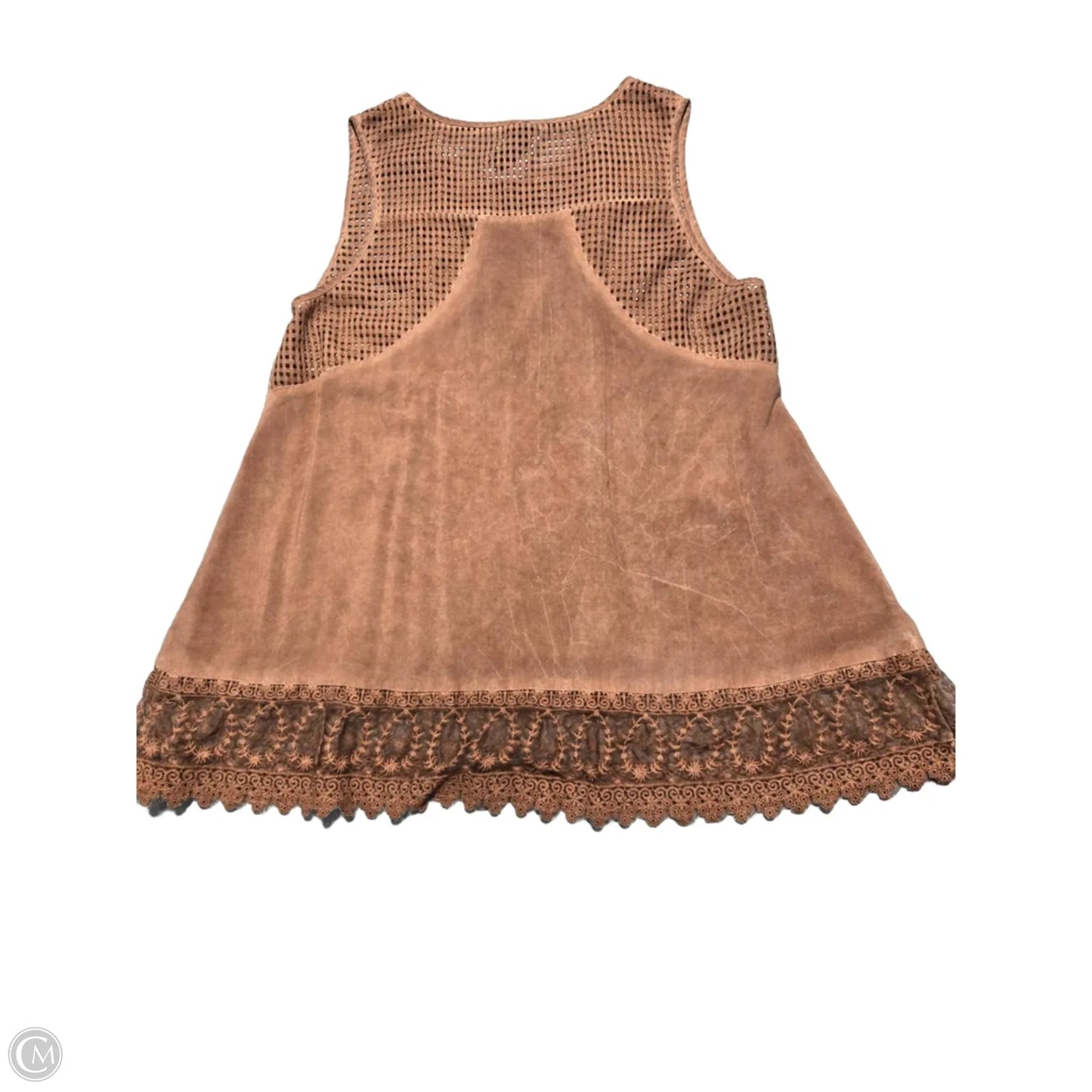 Top Sleeveless By Agnes & Dora In Copper, Size: M