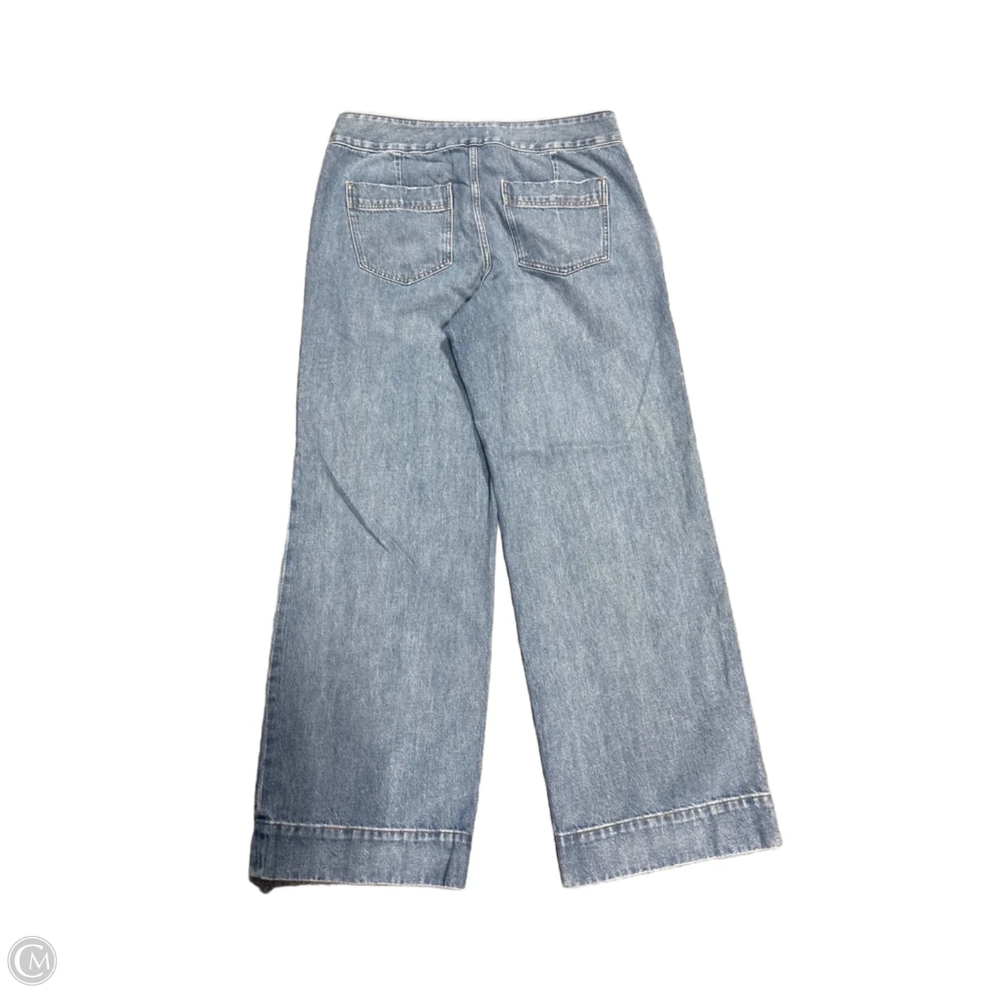 Jeans Wide Leg By Express In Blue Denim, Size: 14