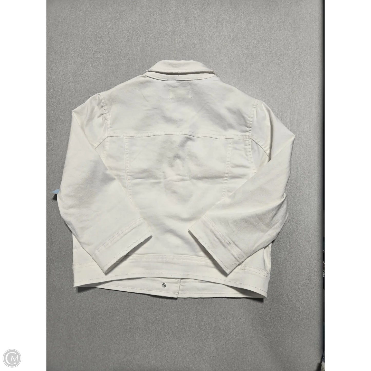 Jacket Denim By Risen In White Denim, Size: L