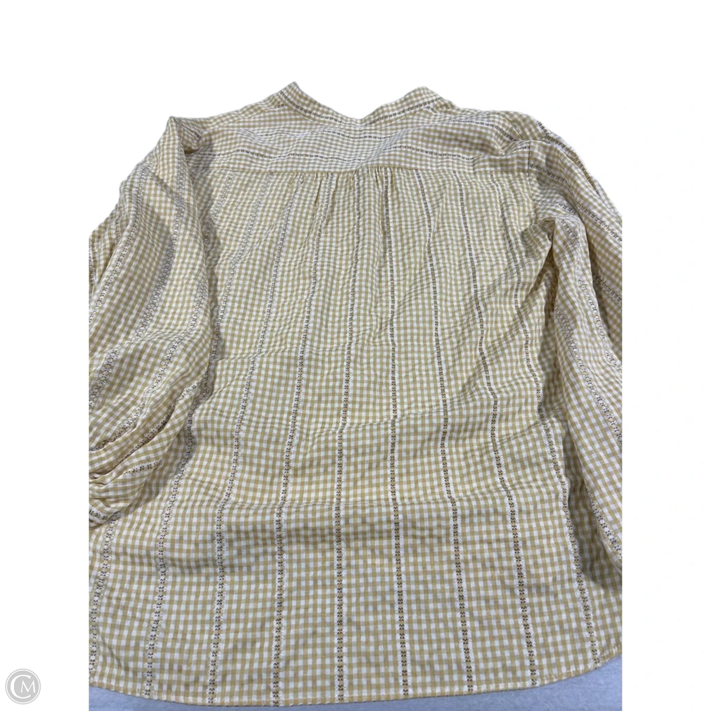 Top Long Sleeve By Max Studio In Yellow, Size: L