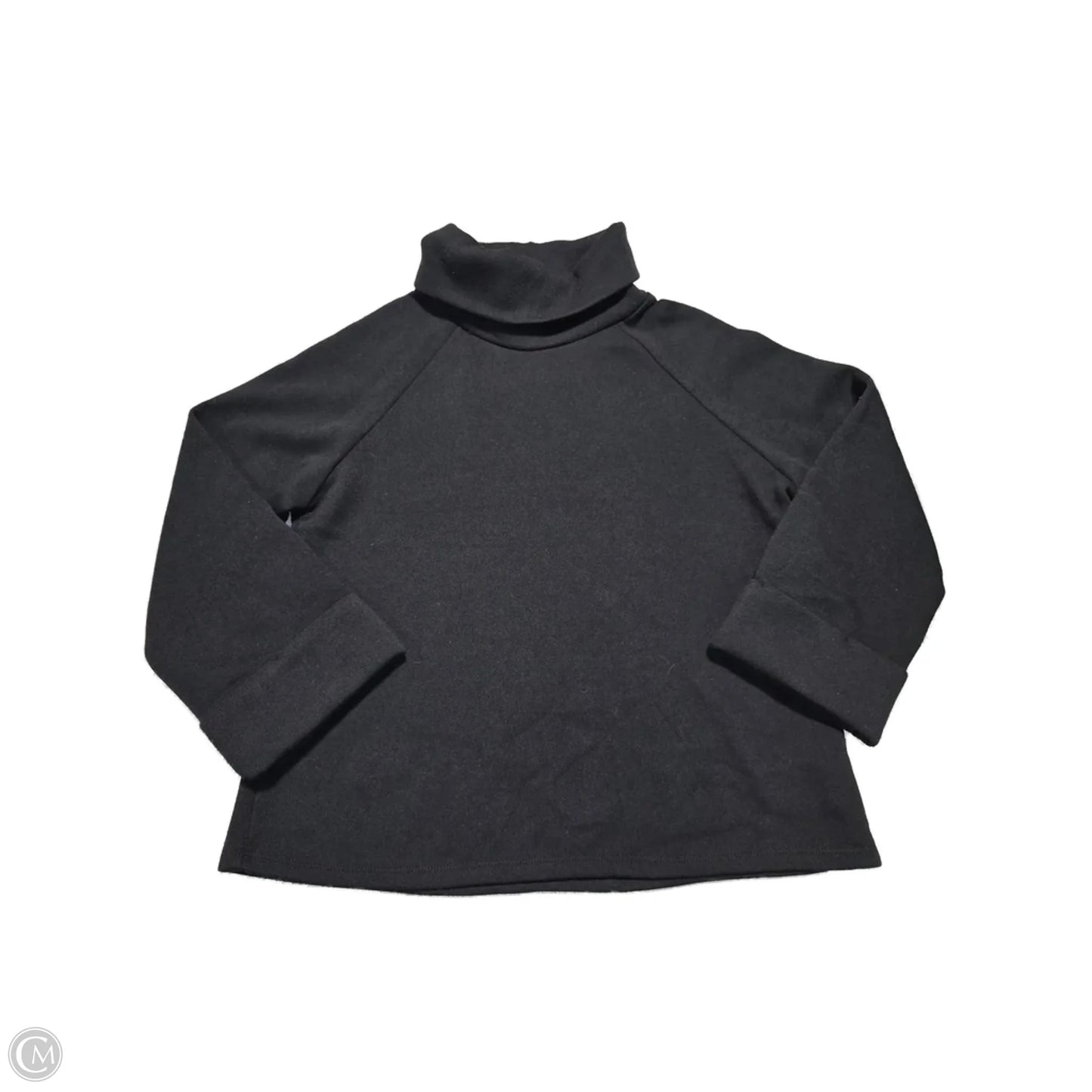 Top Long Sleeve Basic By Joan Vass In Black, Size: L