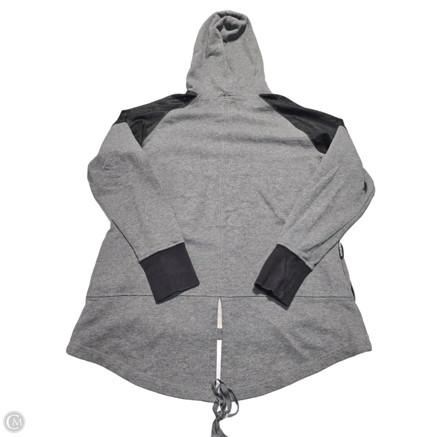 Athletic Sweatshirt Hoodie By Authentic In Grey, Size: L