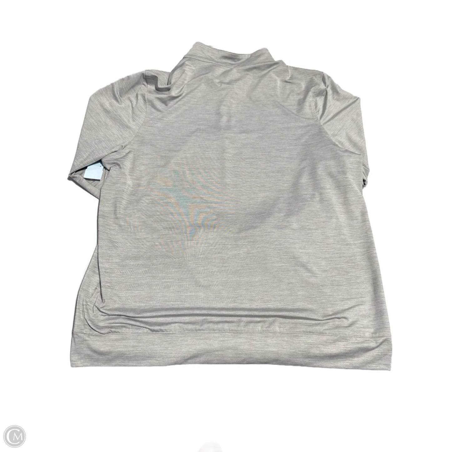 Athletic Top Long Sleeve Collar By Antigua In Grey, Size: L