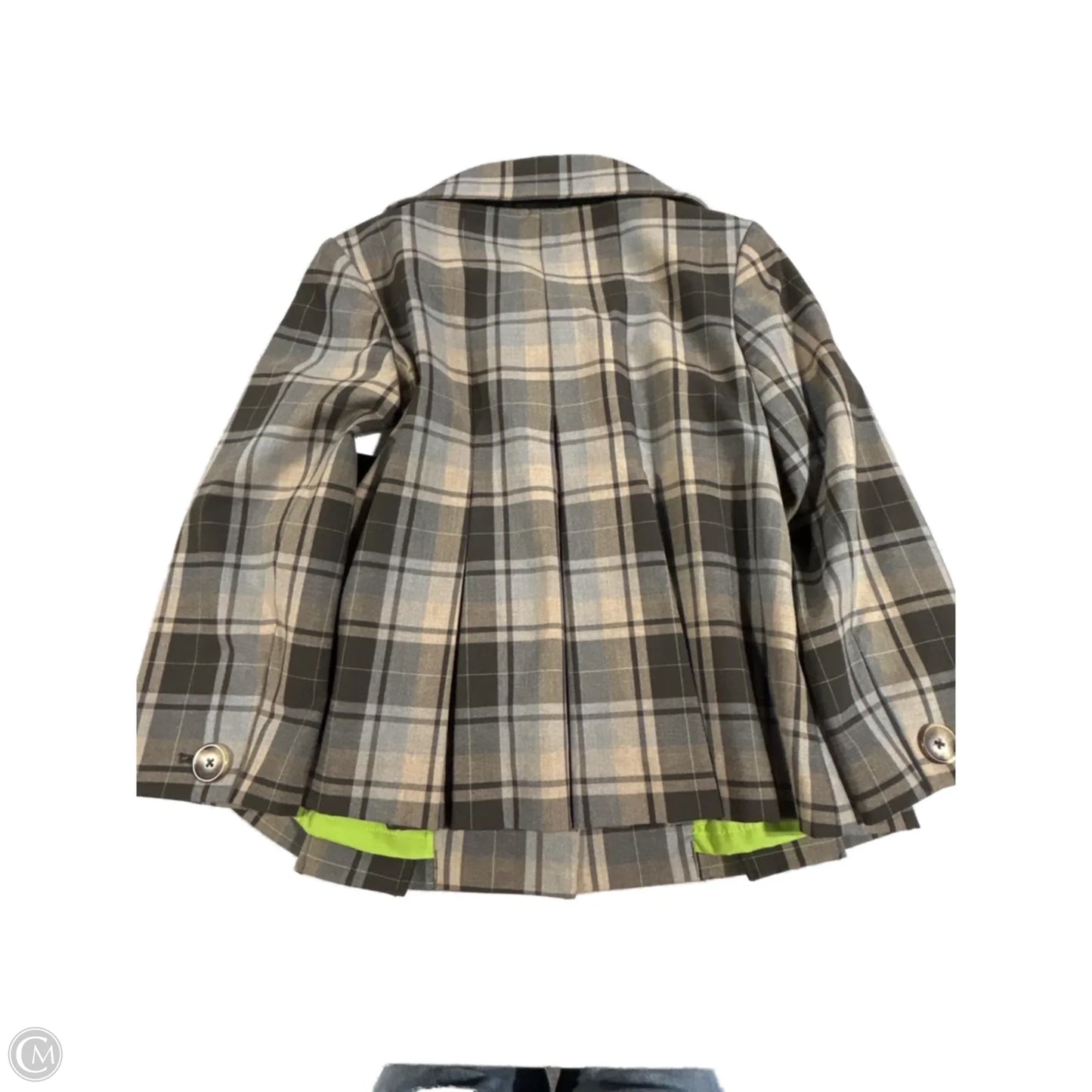 Blazer By Isaac Mizrahi In Plaid Pattern, Size: S