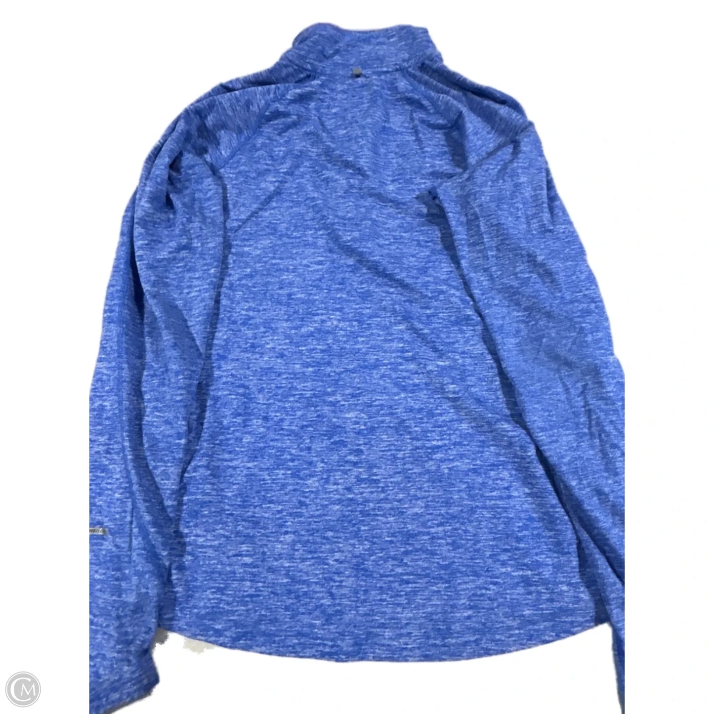 Athletic Top Long Sleeve Collar By Nike In Blue, Size: S