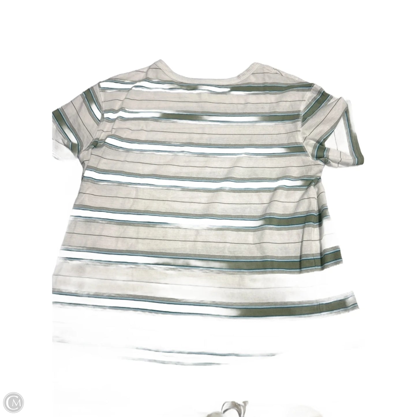 Top Short Sleeve By Wishlist In Striped Pattern, Size: M