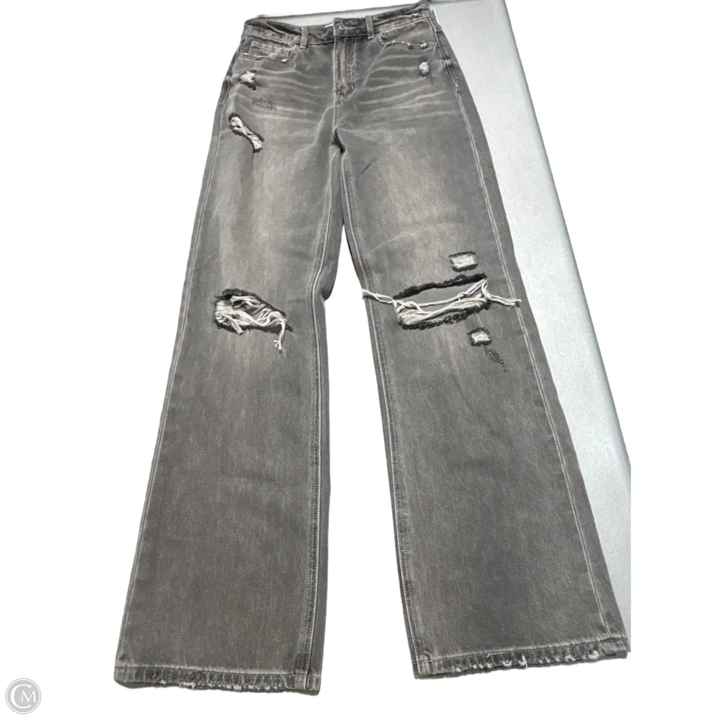 Jeans Wide Leg By Vervet In Black Denim, Size: 4