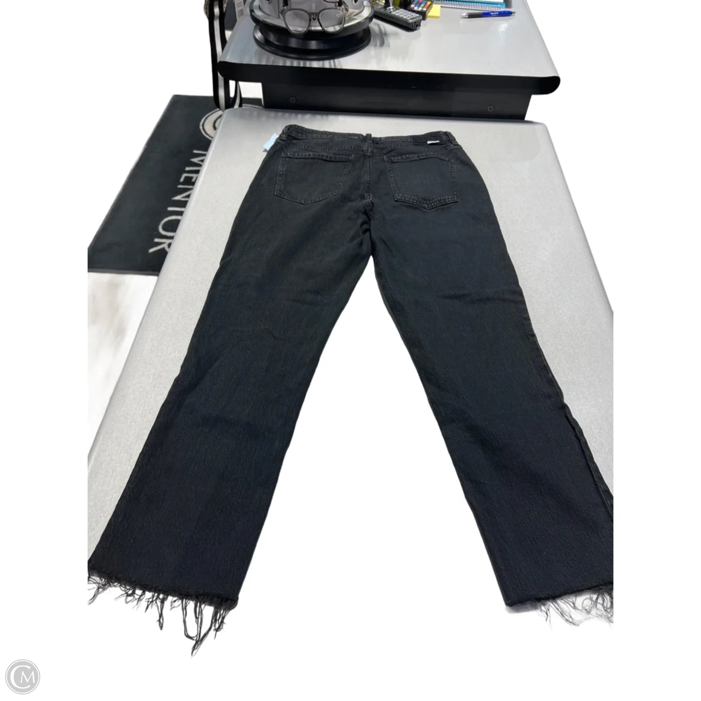 Jeans Straight By Daze In Black Denim, Size: 8