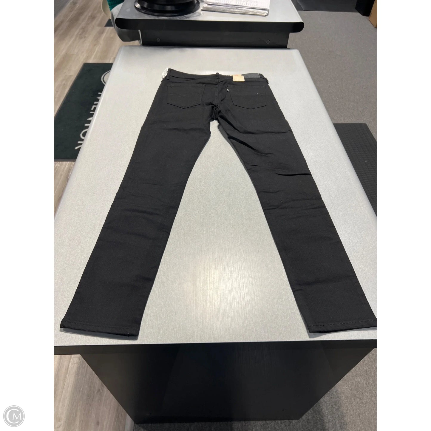 Jeans Skinny By Levis In Black Denim, Size: 6