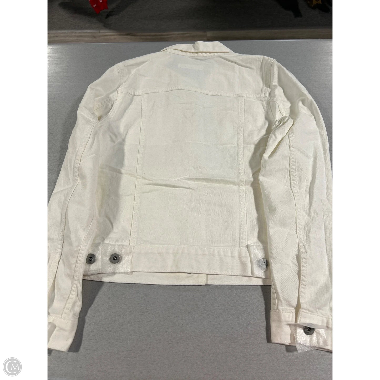 Jacket Denim By Uniqlo In White Denim, Size: Xs