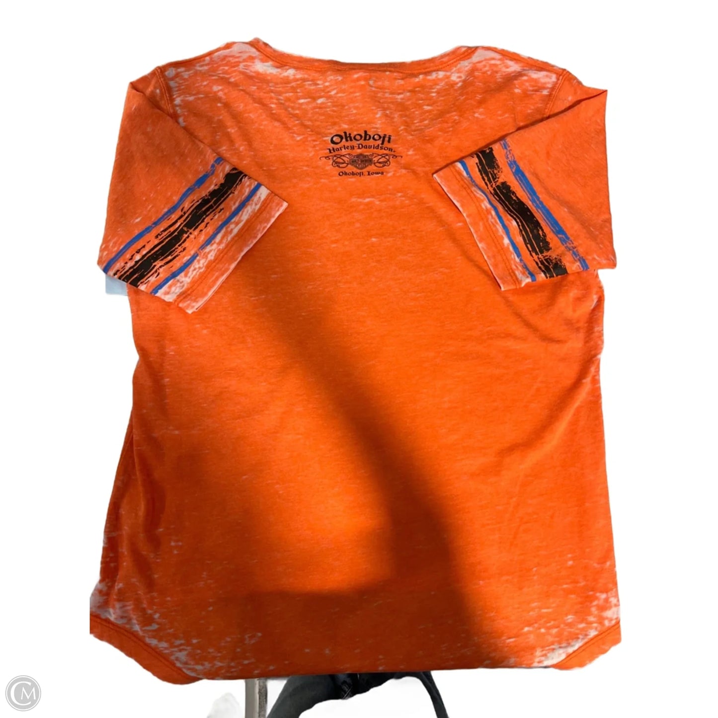 Top Short Sleeve By Harley Davidson In Orange, Size: Xl