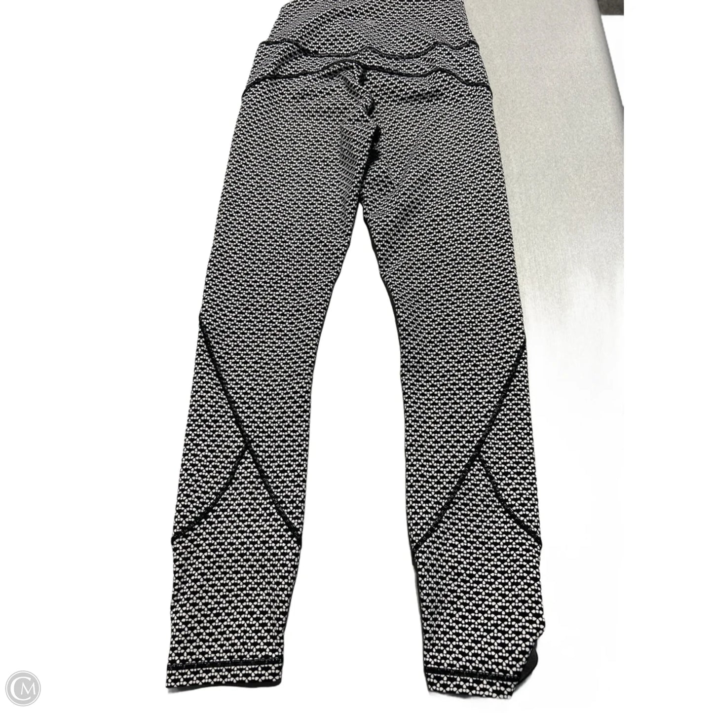 Athletic Leggings By Lululemon In Black & White, Size: 4