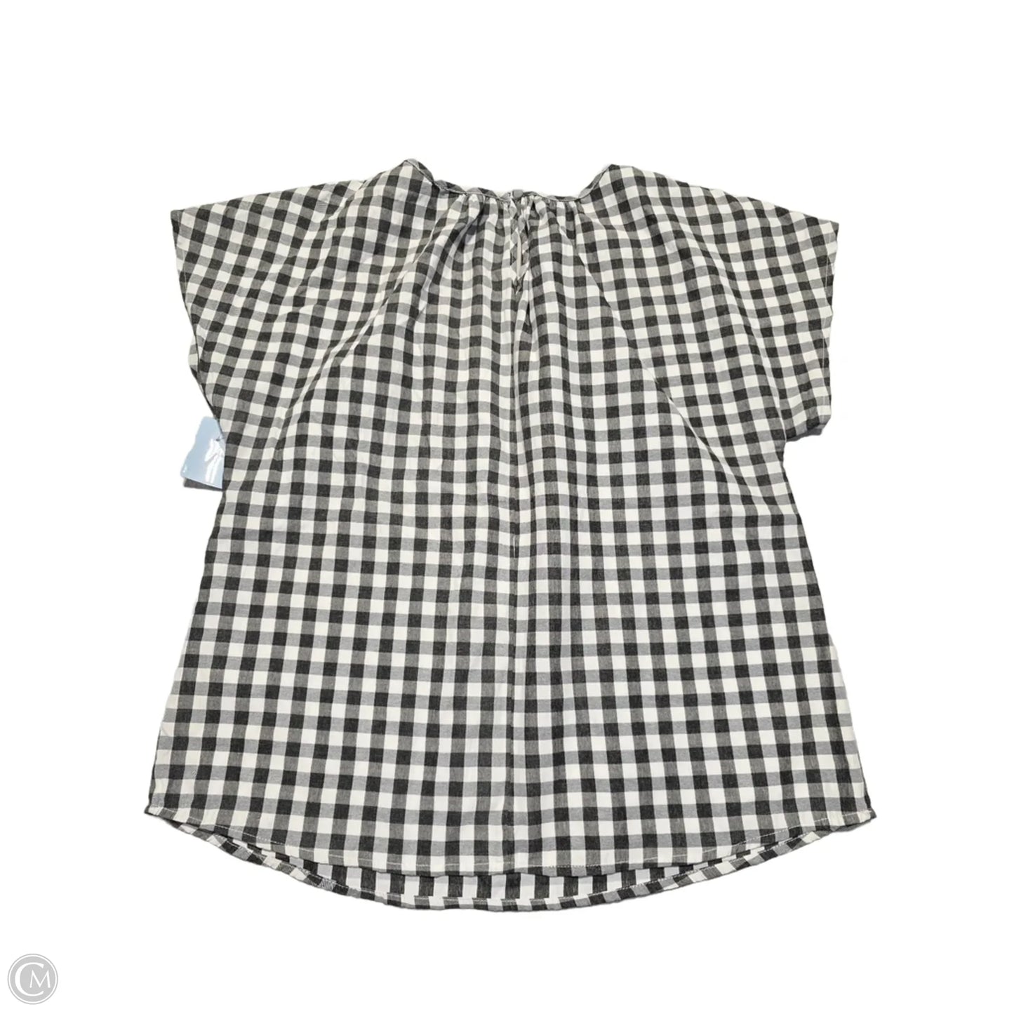 Top Short Sleeve By Andree By Unit In Plaid Pattern, Size: S