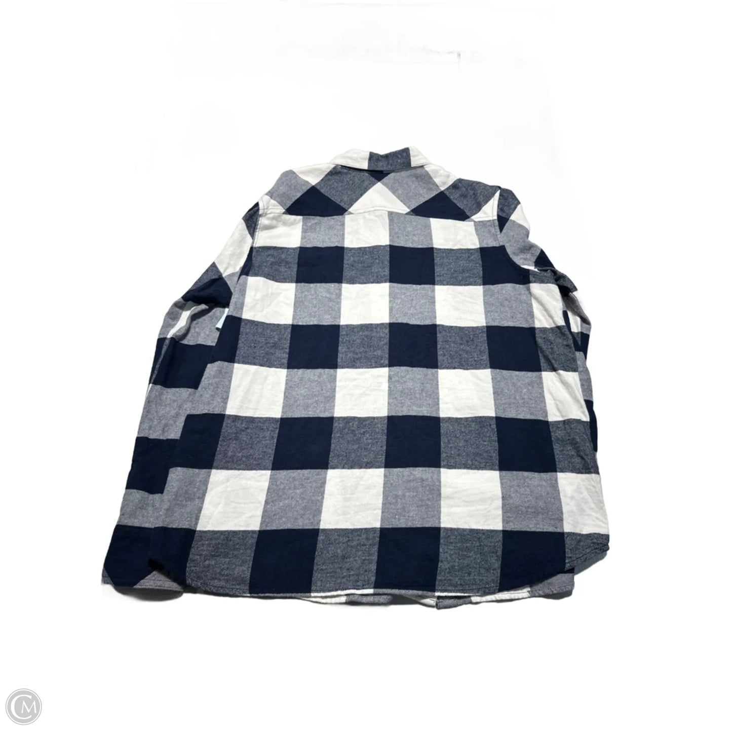 Top Long Sleeve By Natural Reflections In Plaid Pattern, Size: L