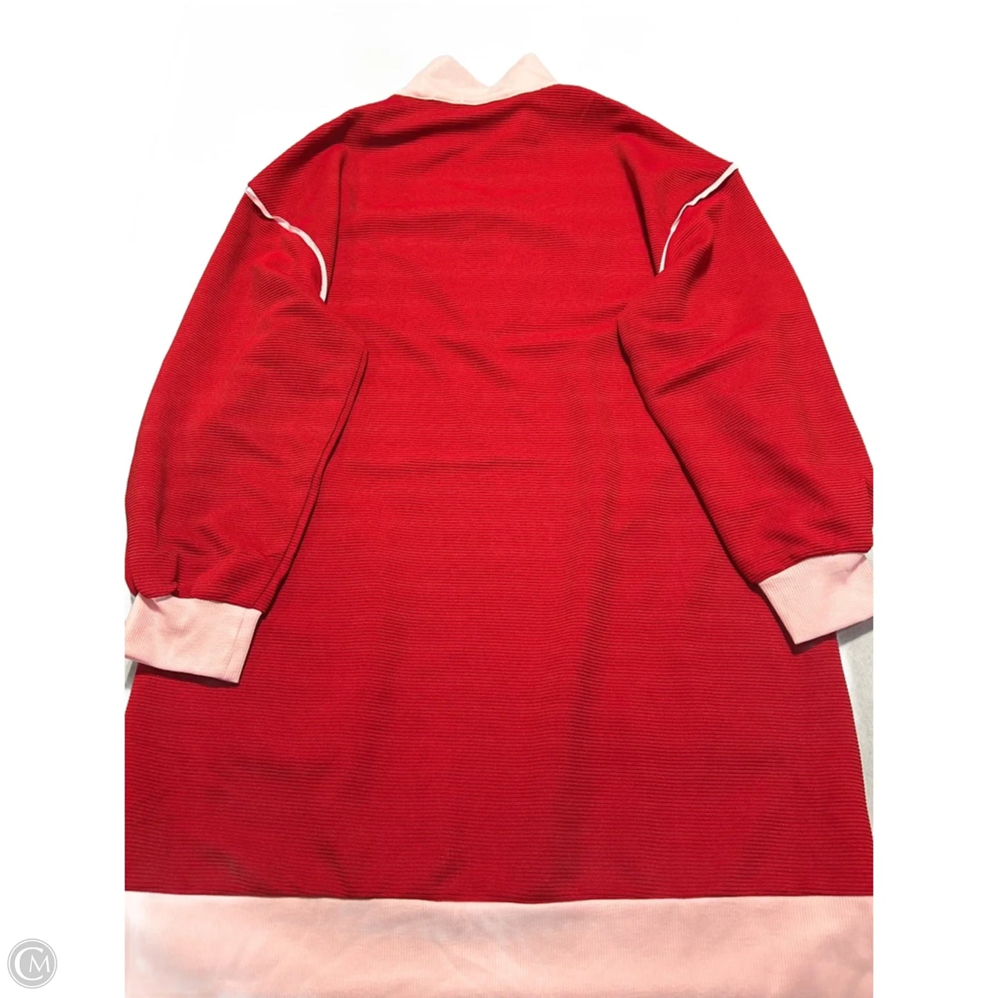 Sweatshirt Collar By Cmc In Pink & Red, Size: M