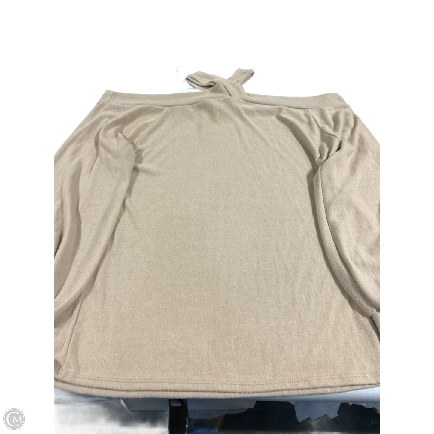 Top Long Sleeve By Bibi In Tan, Size: Xl