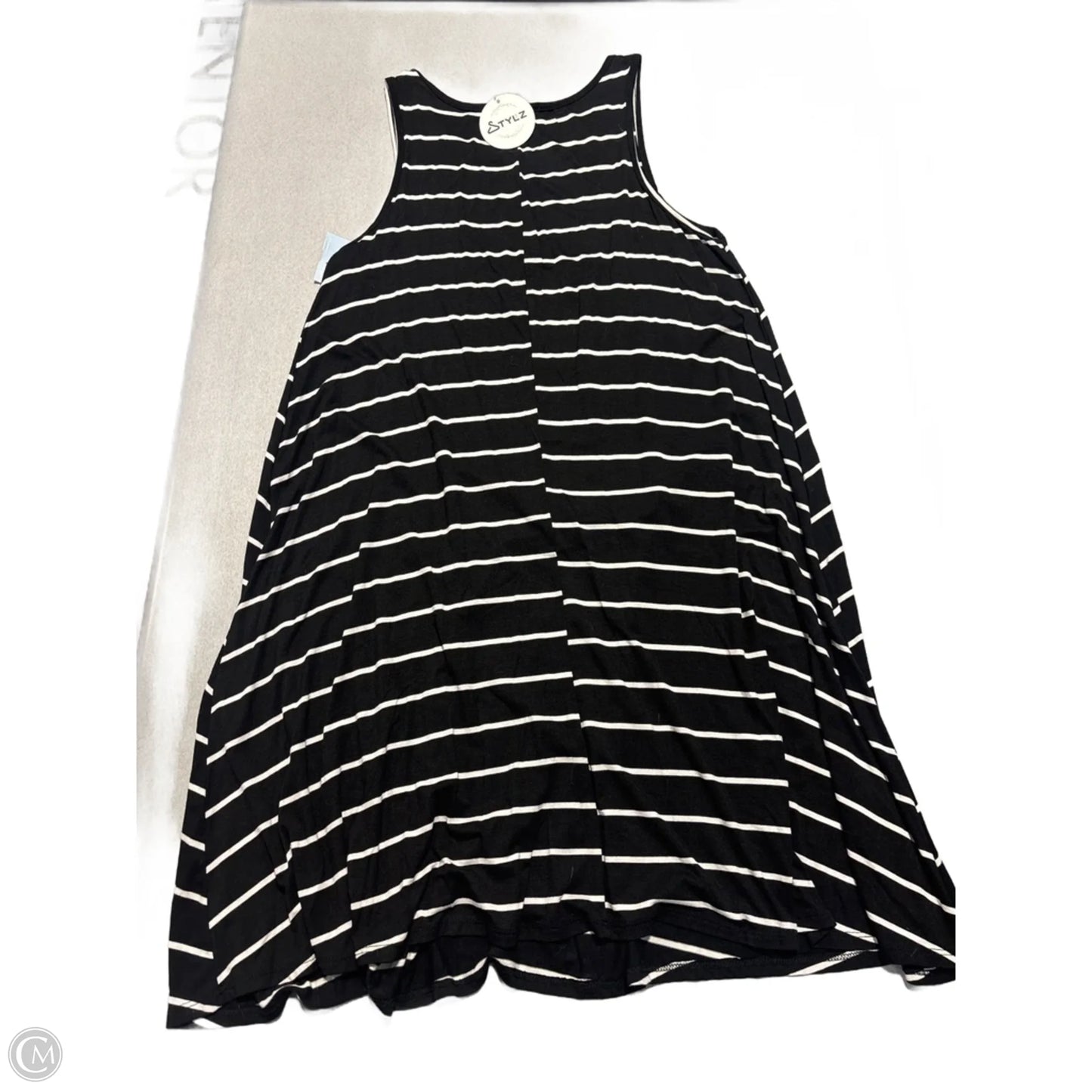 Dress Casual Midi By Bombom In Striped Pattern, Size: L