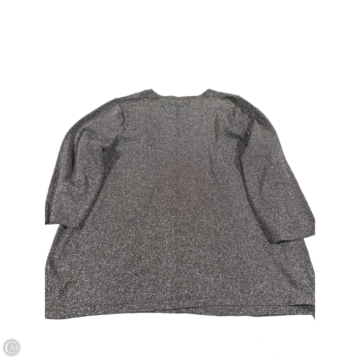 Top Long Sleeve By Laura Ashley In Silver, Size: 3x