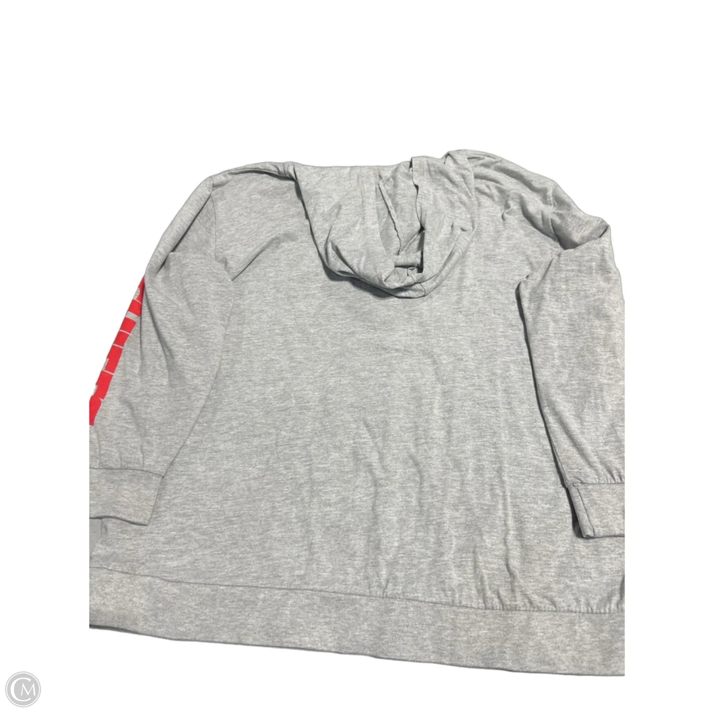Top Long Sleeve By Fanatics In Grey, Size: 1x
