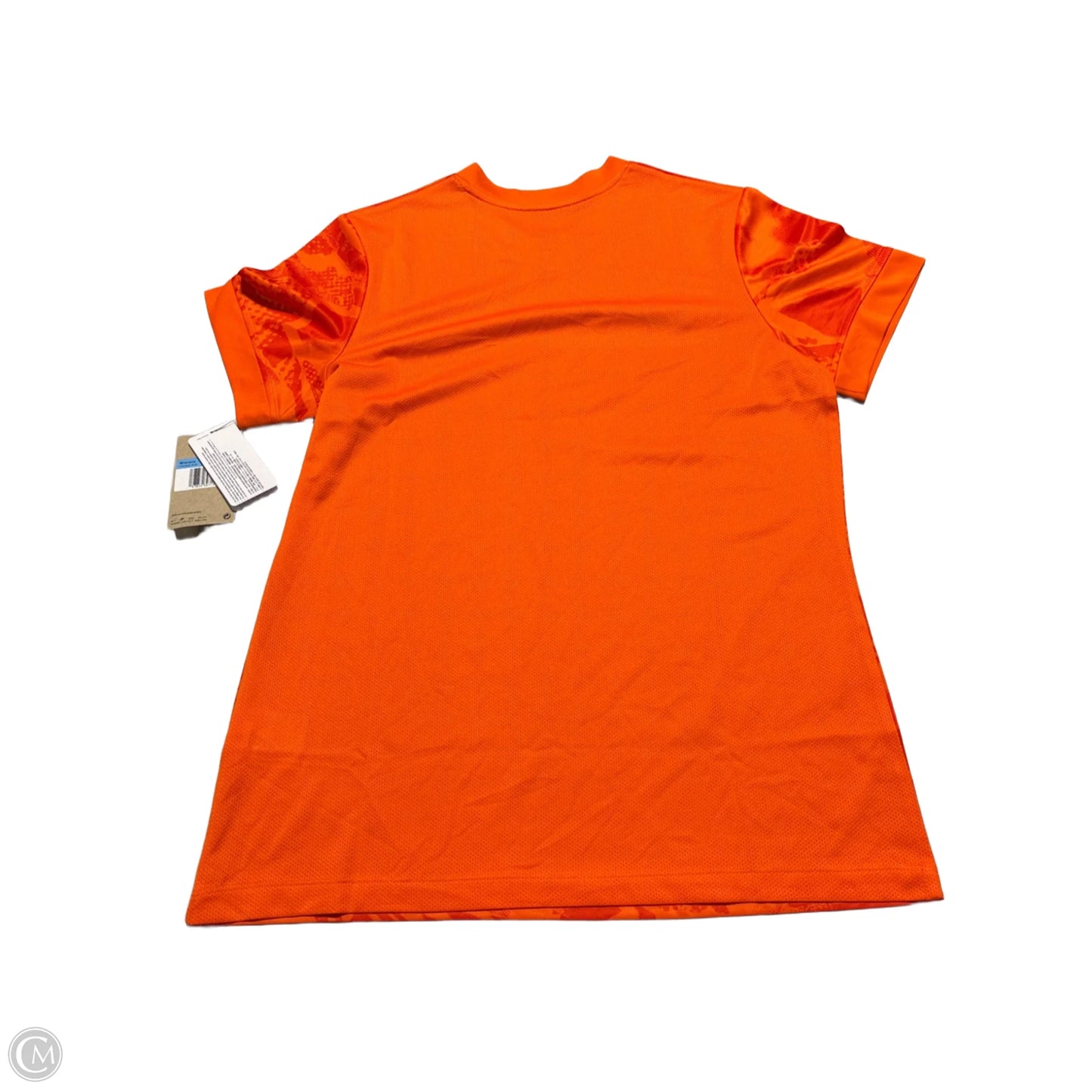 Athletic Top Short Sleeve By Nike In Orange, Size: M
