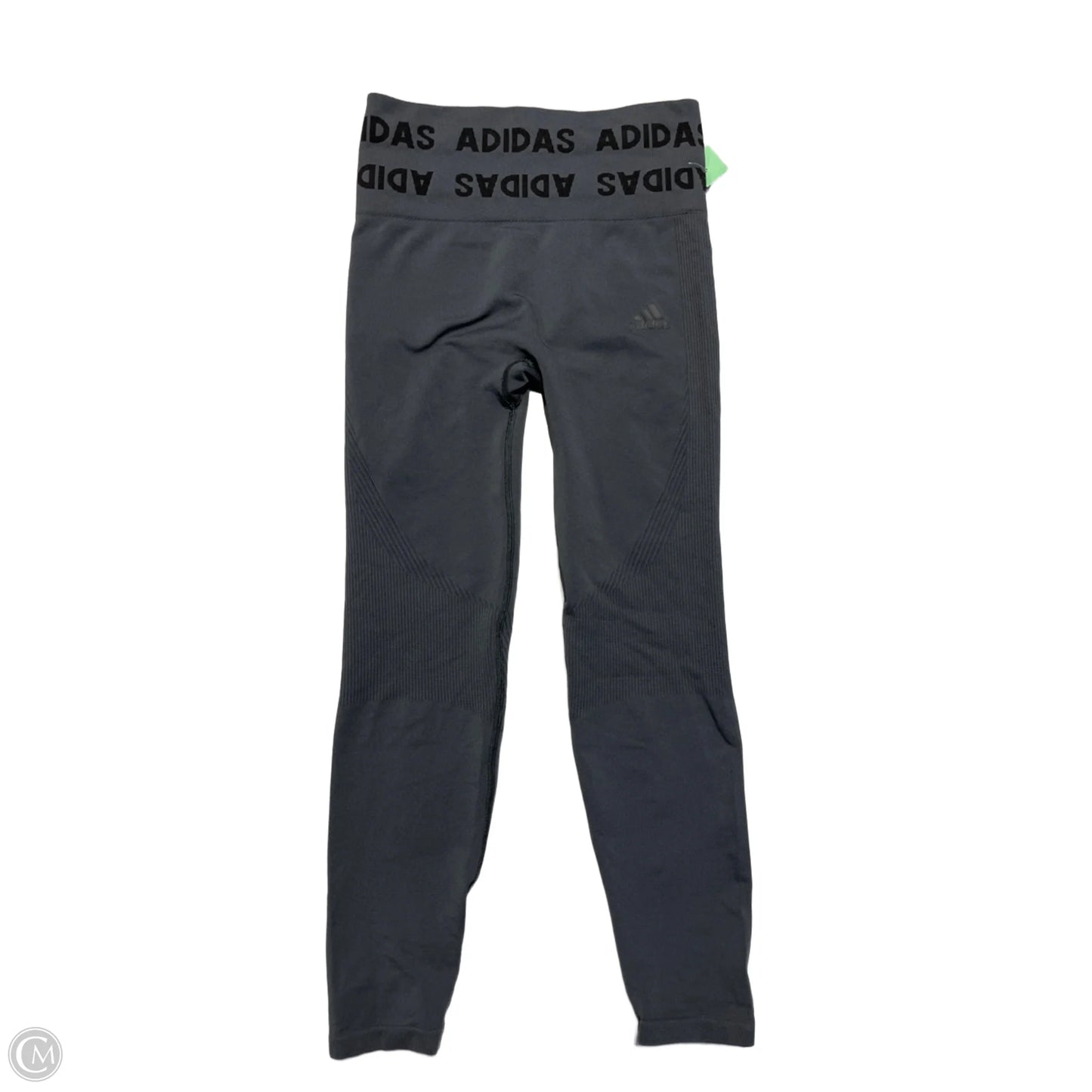 Athletic Leggings By Adidas In Grey, Size: S