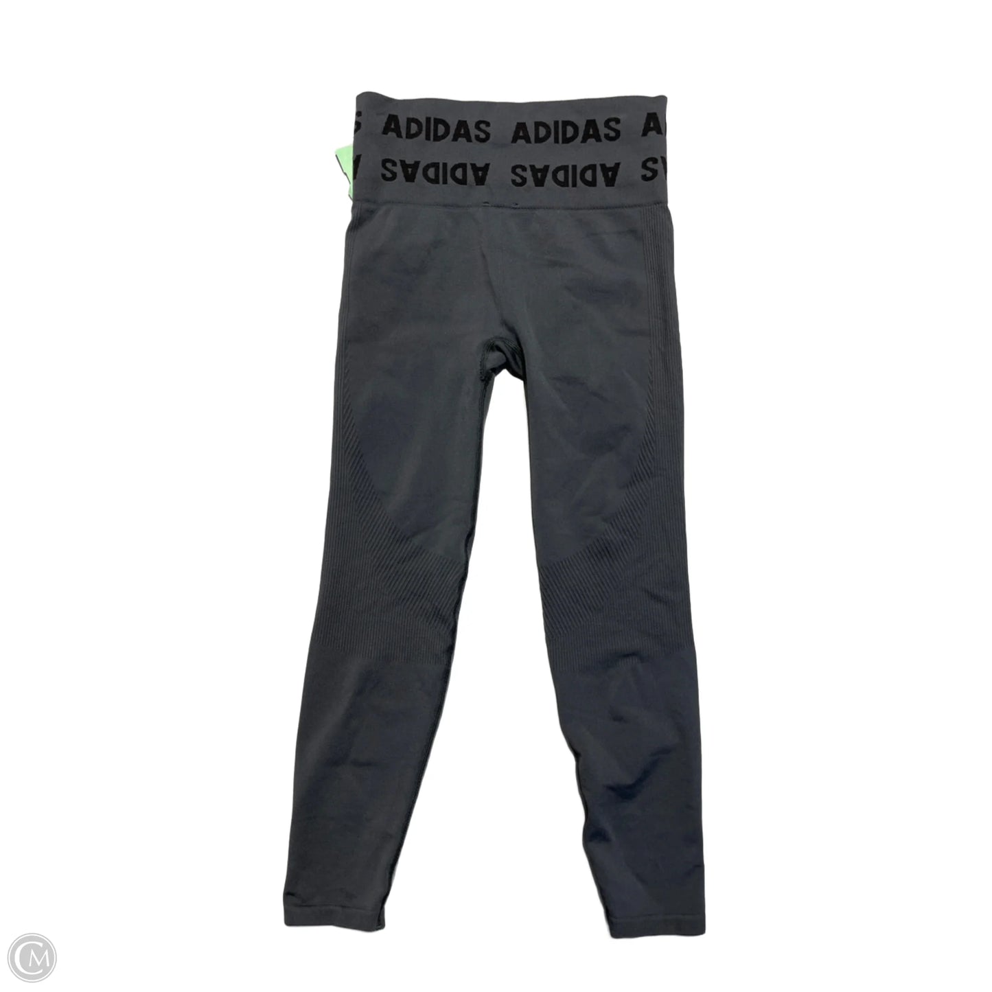 Athletic Leggings By Adidas In Grey, Size: S