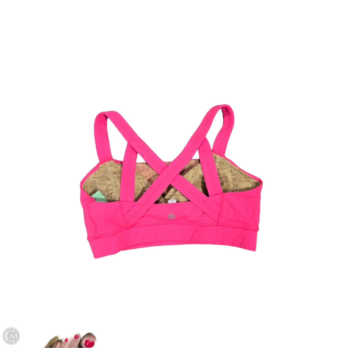Athletic Bra By Lululemon In Pink, Size: M