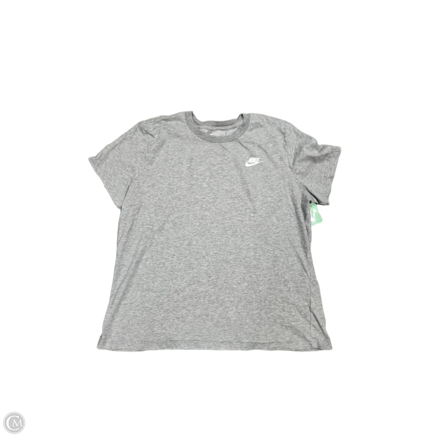 Athletic Top Short Sleeve By Nike In Grey, Size: Xl