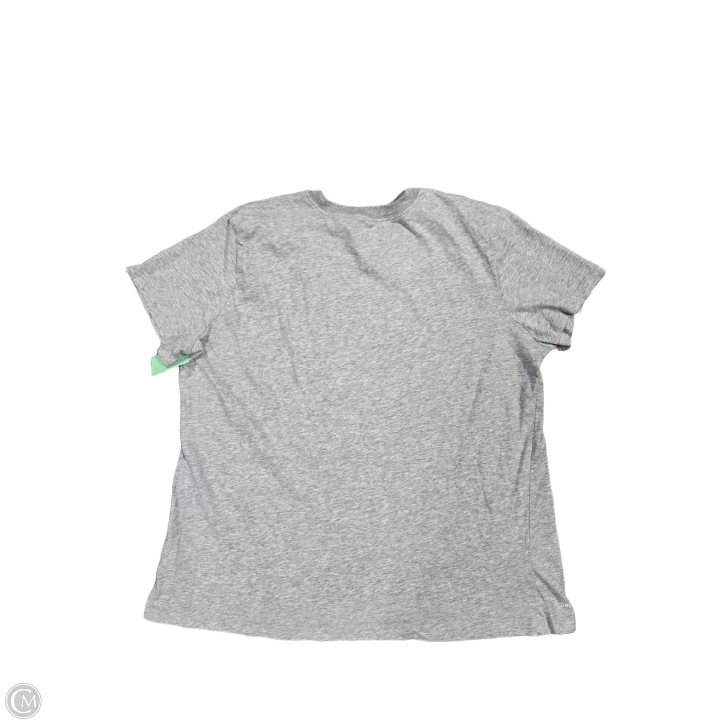 Athletic Top Short Sleeve By Nike In Grey, Size: Xl