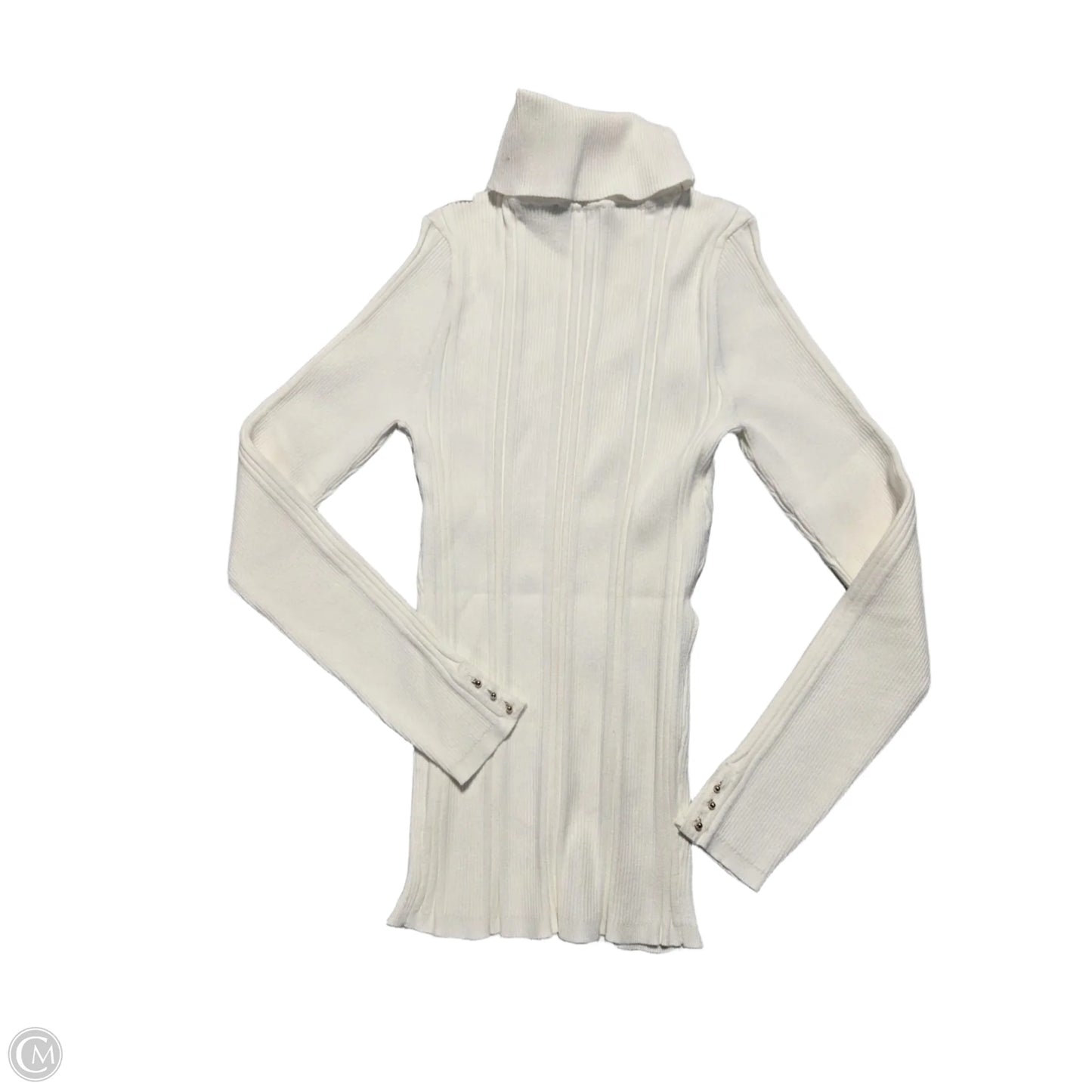 Top Long Sleeve By White House Black Market In White, Size: M