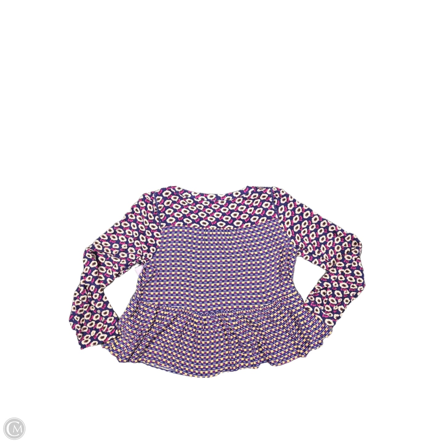 Blouse Long Sleeve By Anthropologie In Multi-colored, Size: M