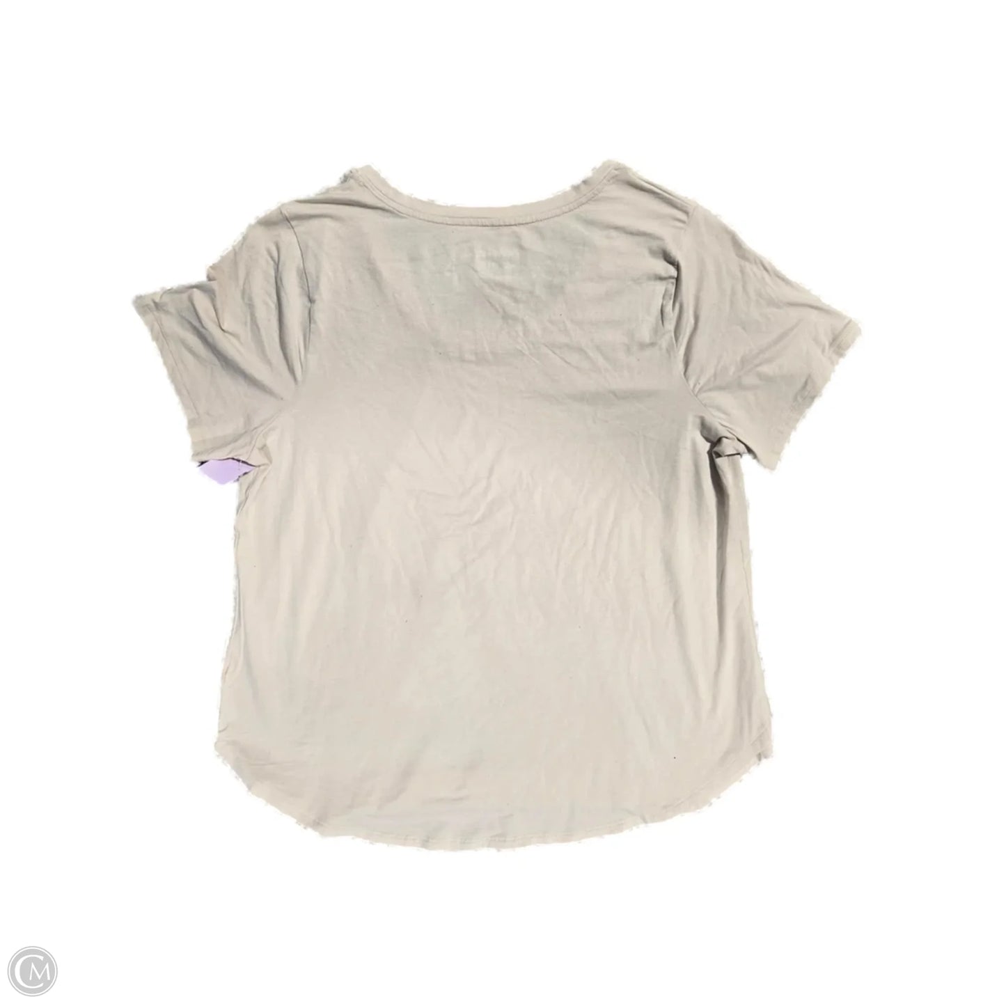 Top Short Sleeve By Ava & Viv In Tan, Size: 1x
