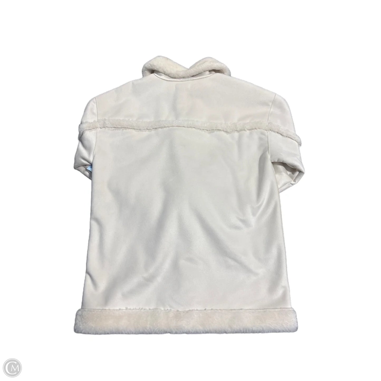 Coat Faux Fur & Sherpa By Elan In Cream, Size: S