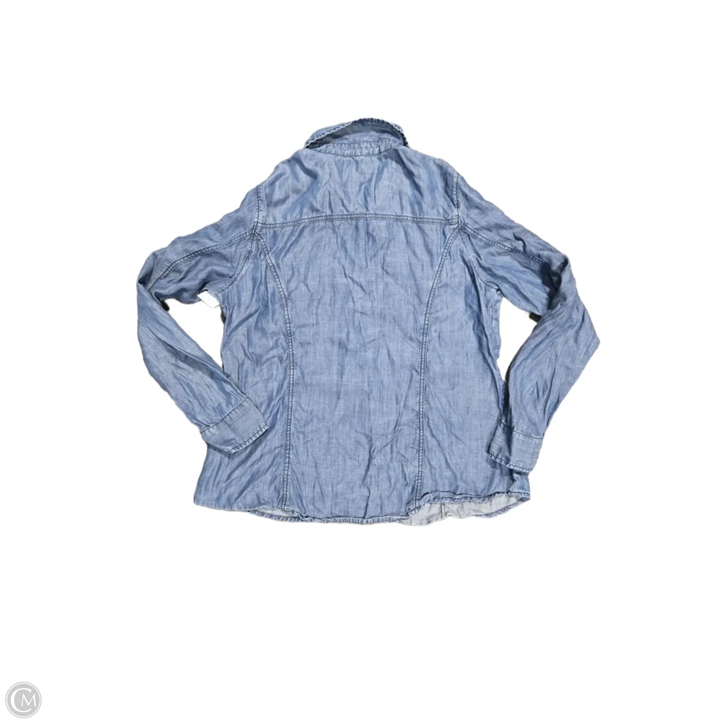 Top Long Sleeve By Maurices In Blue Denim, Size: Xl