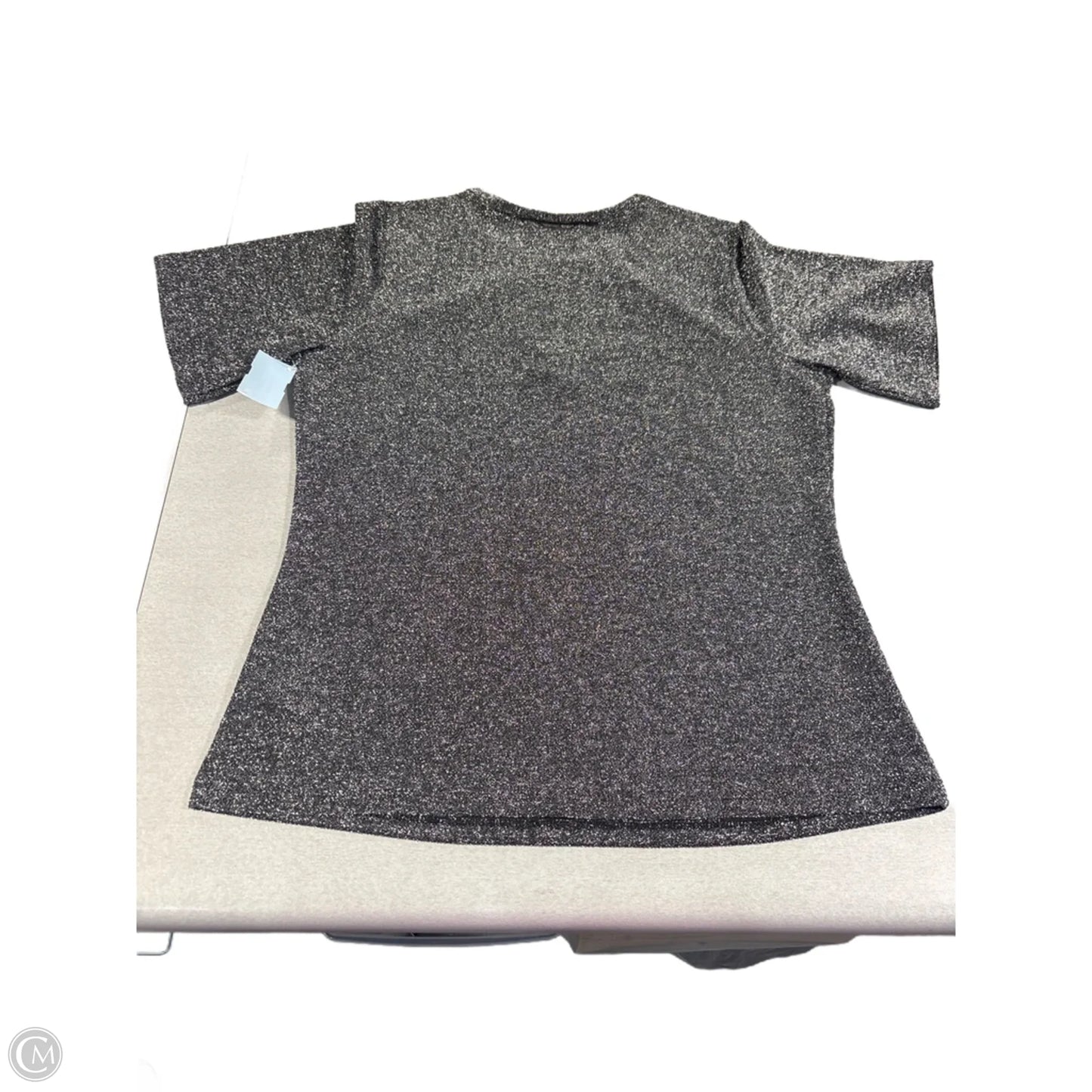 Top Short Sleeve By Michael By Michael Kors In Black & Silver, Size: M