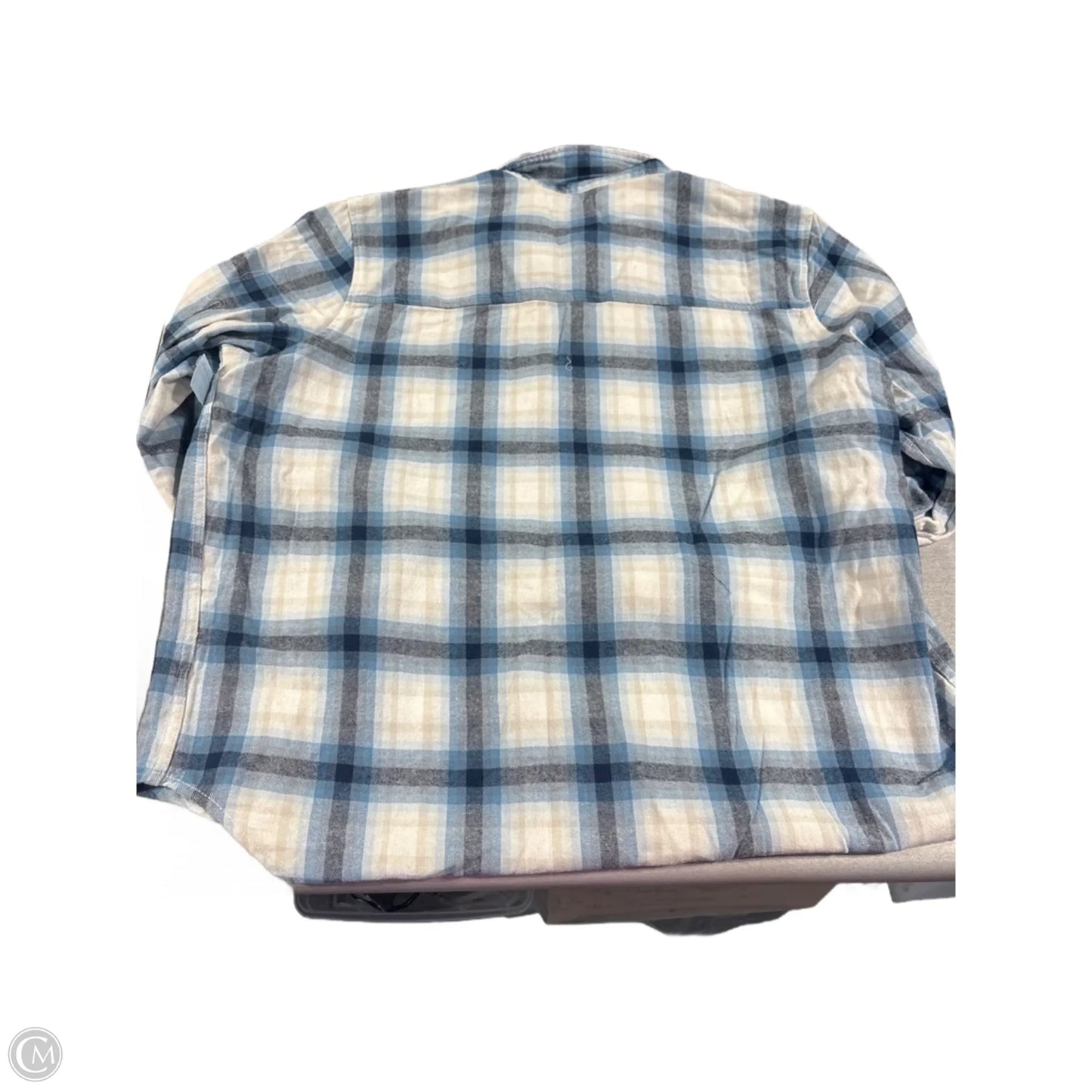 Top Long Sleeve By Universal Thread In Plaid Pattern, Size: Xxl