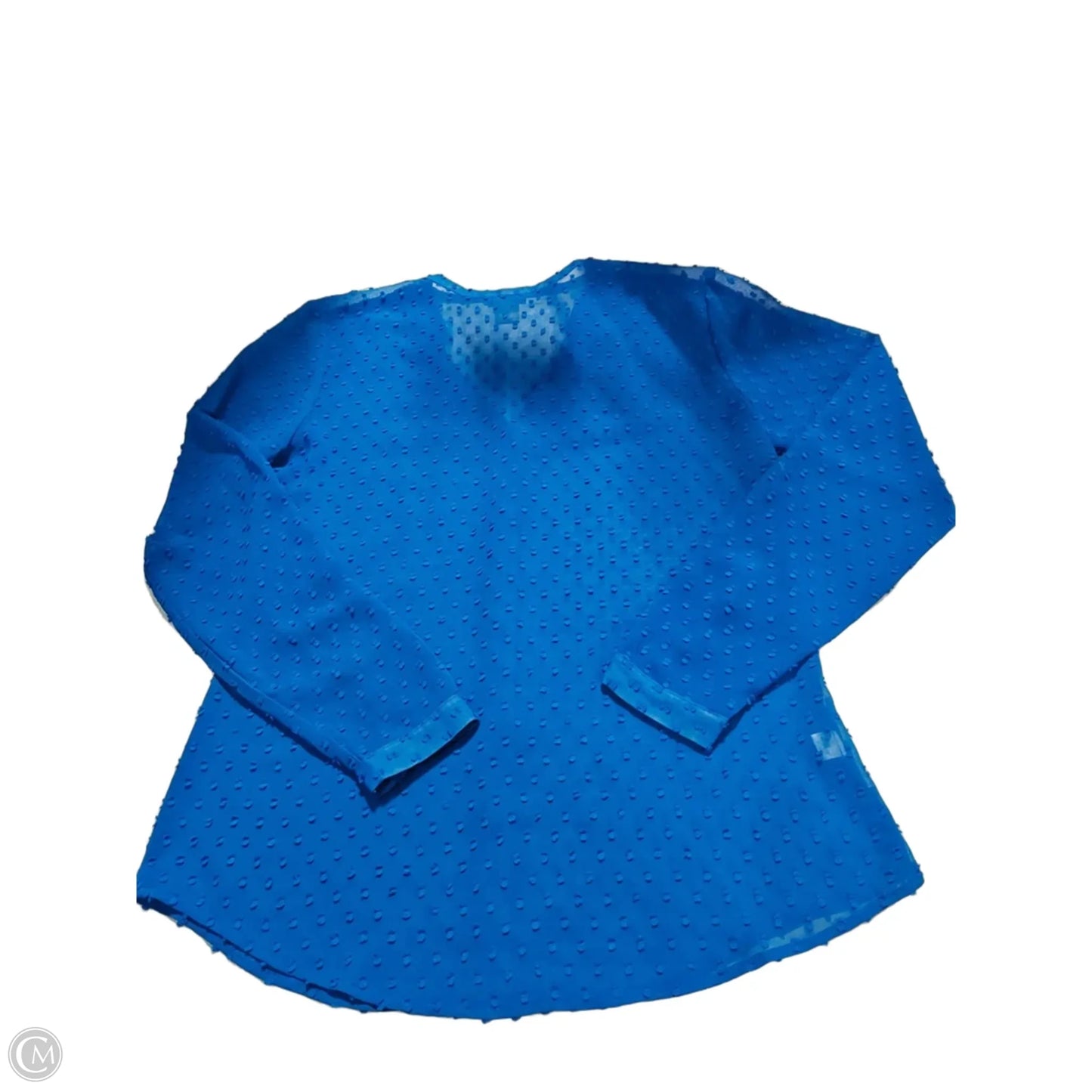 Top Long Sleeve By Ann Taylor In Blue, Size: S