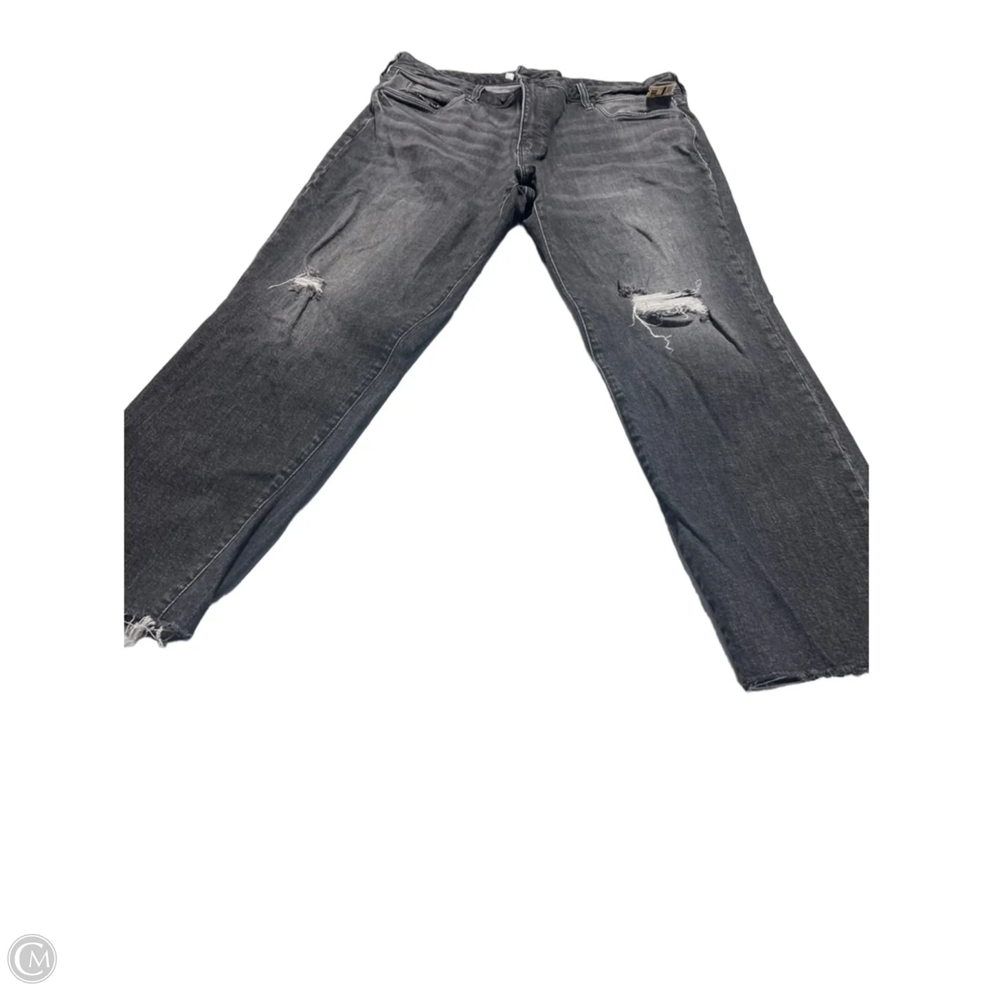 Jeans Straight By Kut In Black Denim, Size: 14