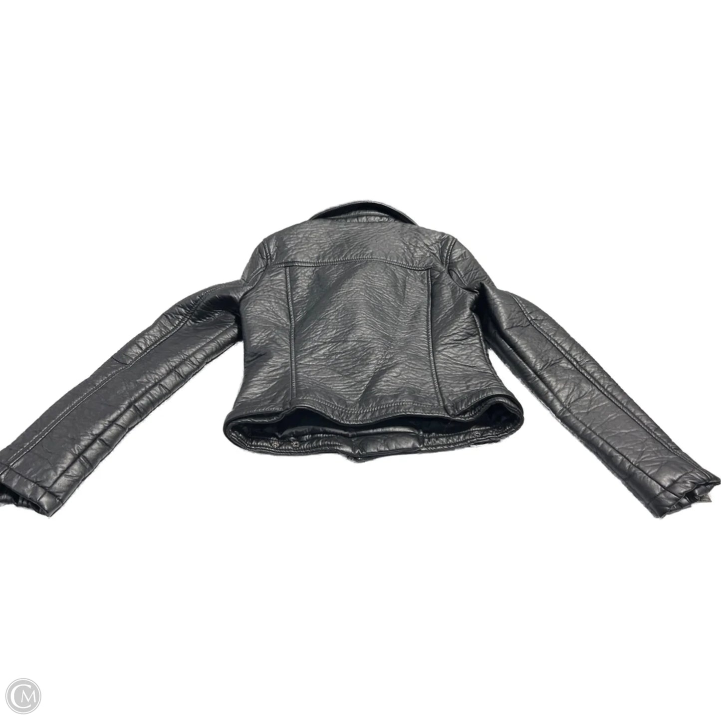 Jacket Moto Leather By Cmc In Black, Size: S