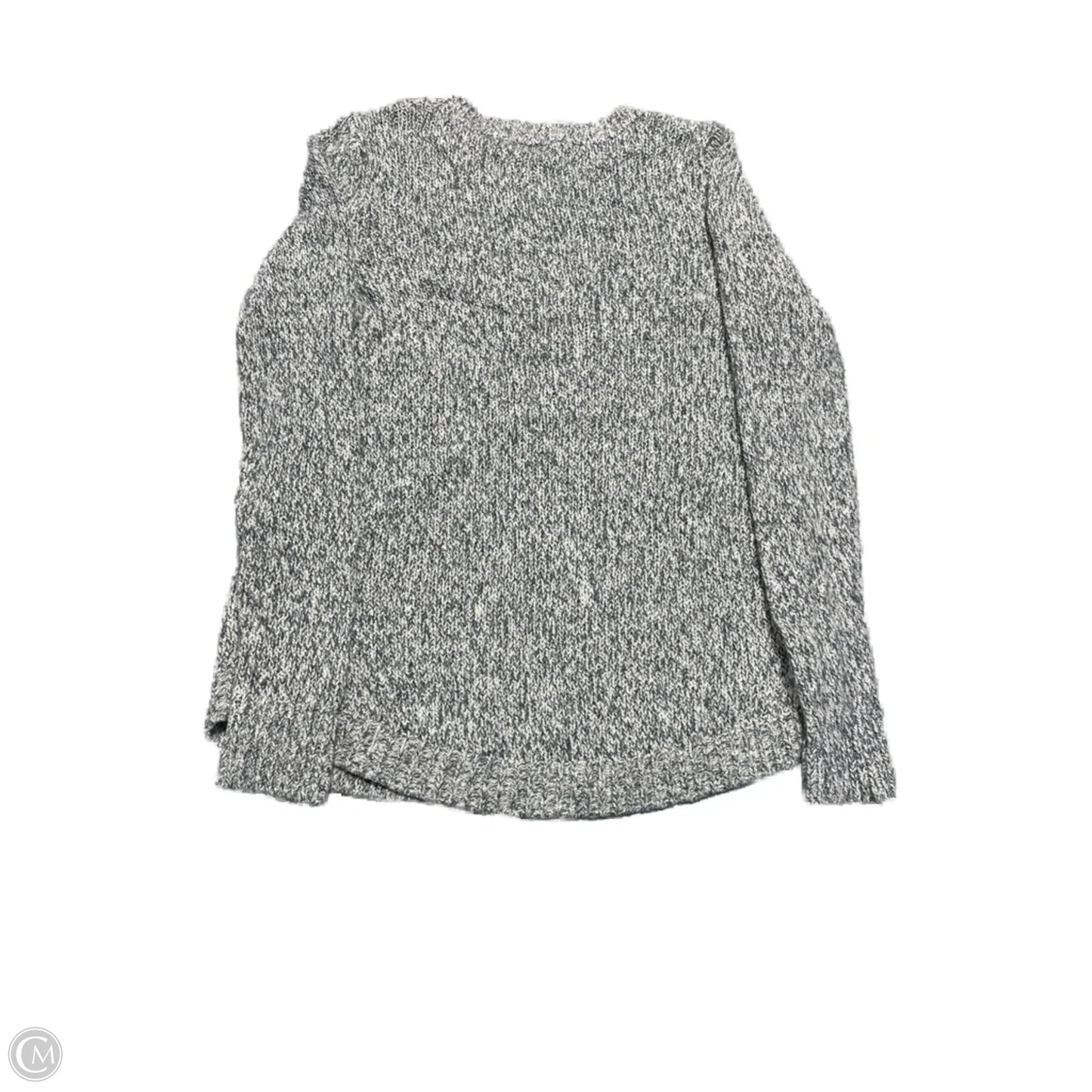 Sweater By Loft In Grey & White, Size: L
