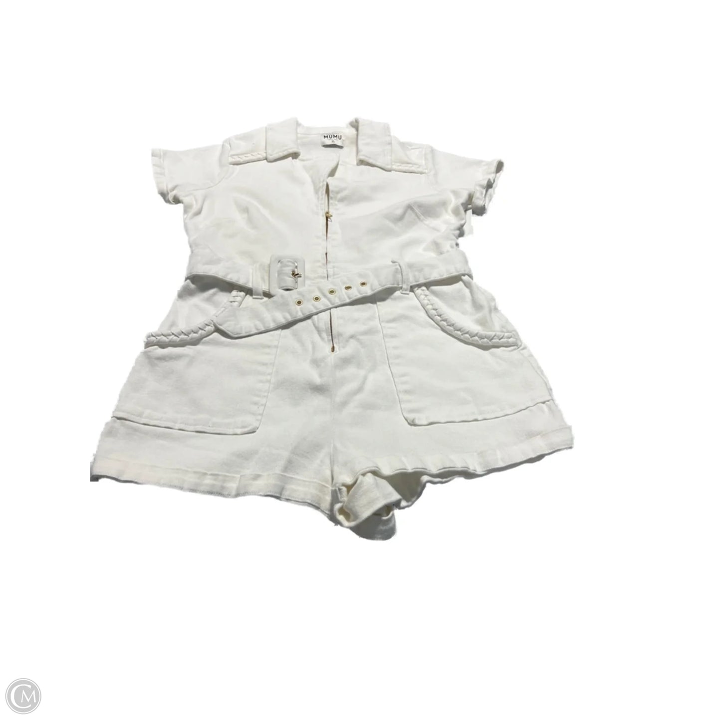 Shortalls By Mumu In White, Size: Xl