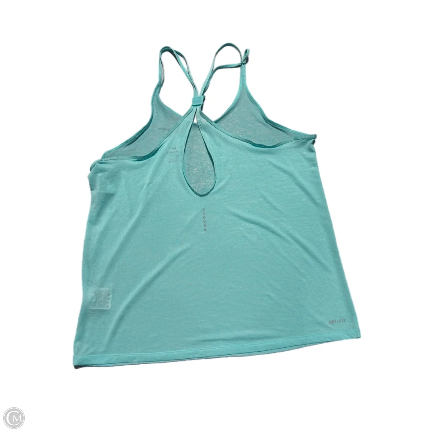 Athletic Tank Top By Nike In Aqua, Size: L